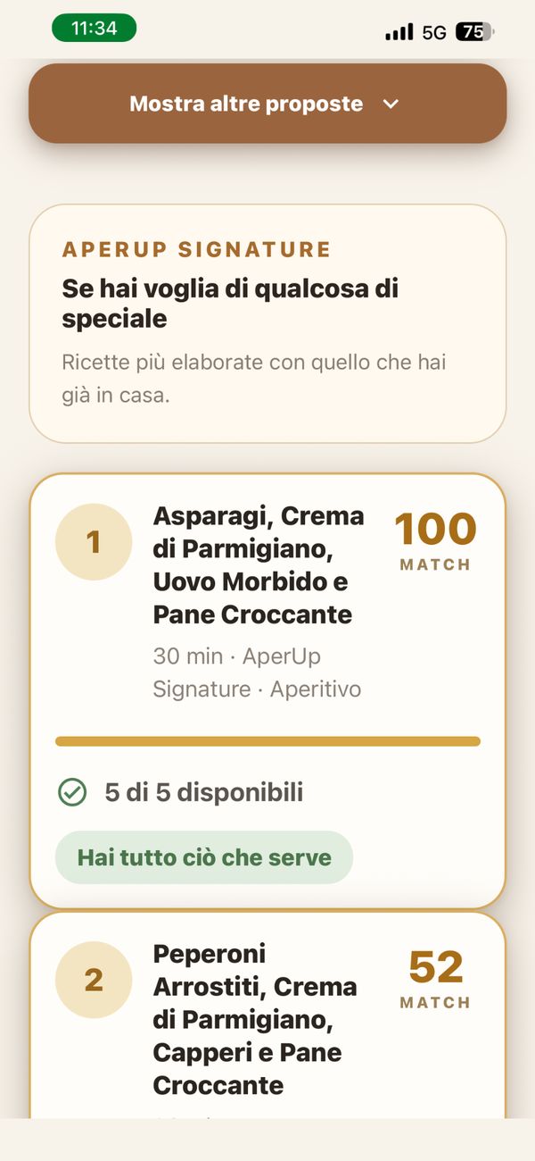 AperUp Signature nell'app